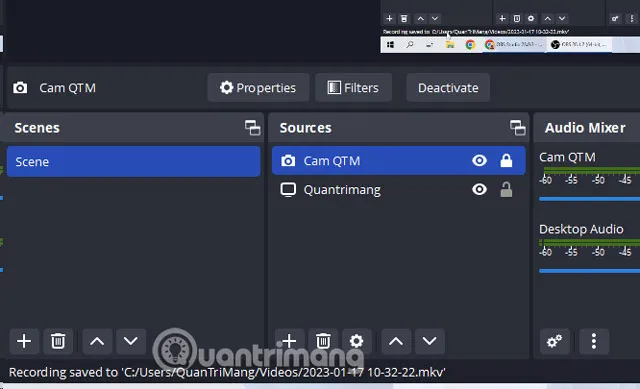 Kiểm tra vị trí và tệp video đã ghi sau khi hoàn tất quá trình ghi video màn hình máy tính