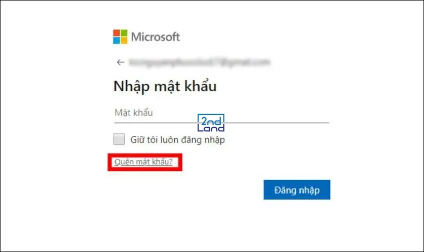 Nhấn I forgot my password trên màn hình đăng nhập Windows