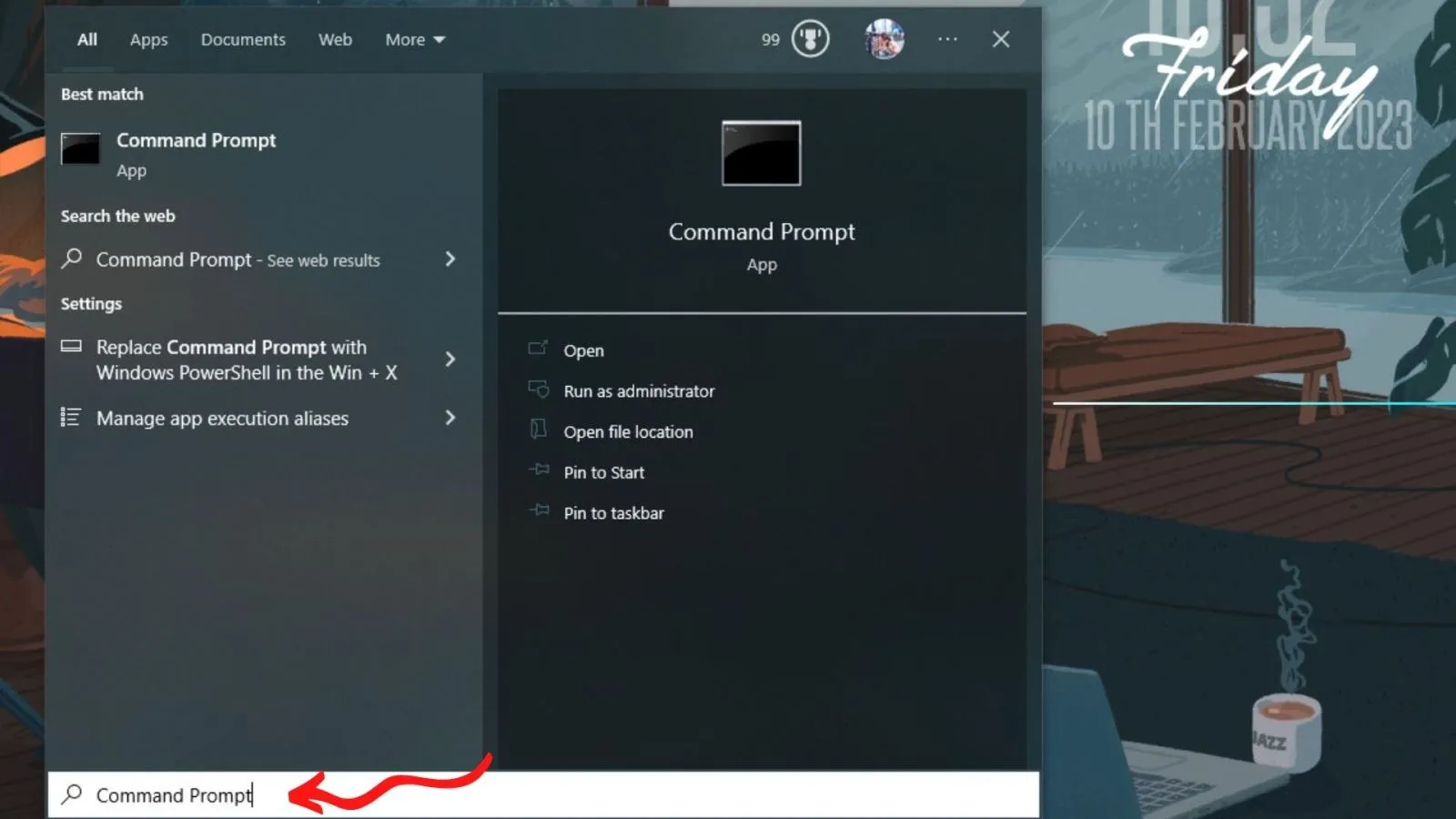 Mở hộp thoại Run và nhập lệnh CMD để truy cập Command Prompt