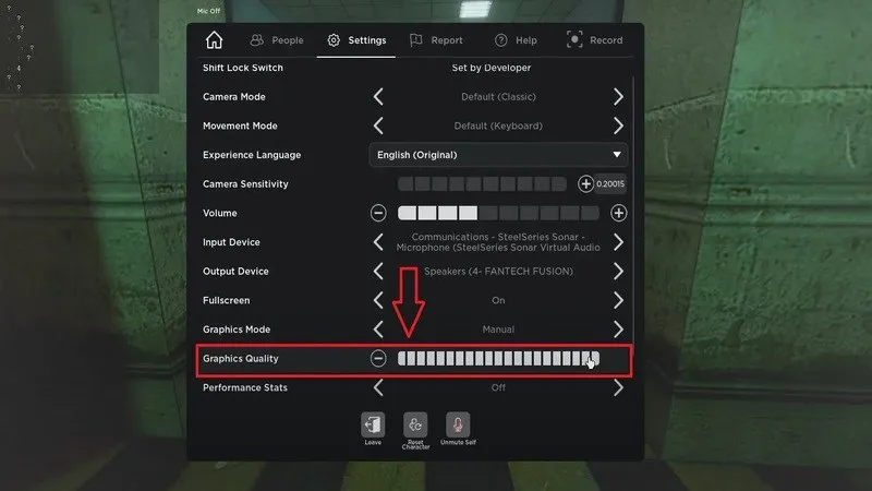 Tùy chỉnh mức Graphics Quality để giảm lag