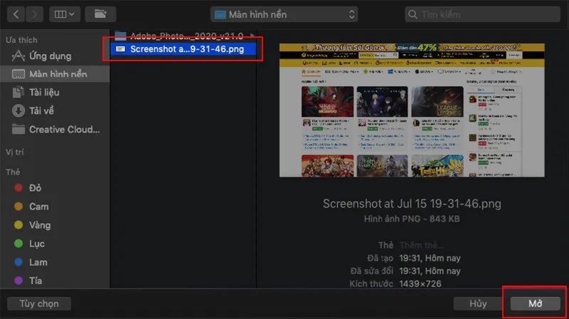 Tải lên hình ảnh muốn đăng story Facebook từ thư mục máy tính