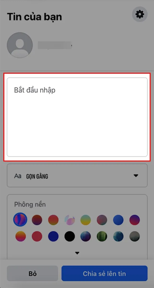 Nhập nội dung và chọn phông chữ khi tạo story chữ trên máy tính