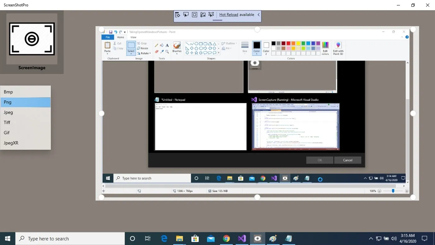 Thao tác chọn vùng chụp chính xác bằng Windows Shift S và Snip &amp; Sketch