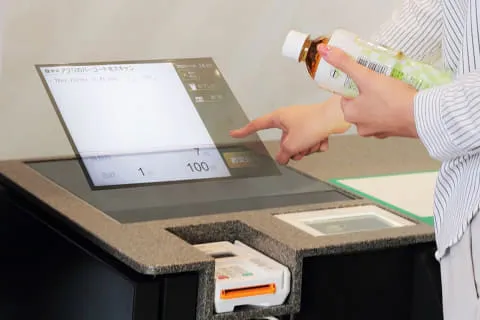 Hệ thống máy tính tiền Digi POS của 7-Eleven sử dụng công nghệ hiển thị không tiếp xúc, minh họa cho allintitle:cách dùng máy tính tiền hiện đại.