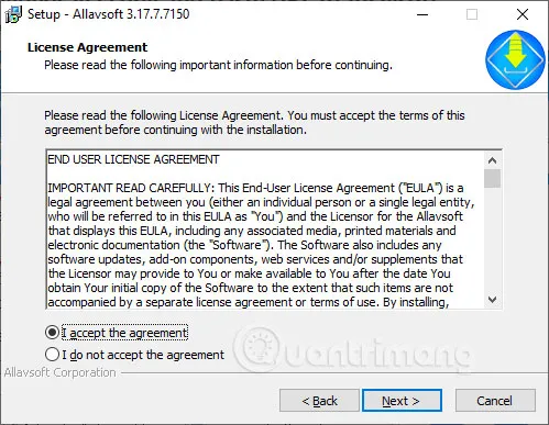Giao diện tải về và cài đặt phần mềm Allavsoft cho máy tính