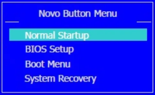 Sử dụng Novo Button để truy cập menu khởi động