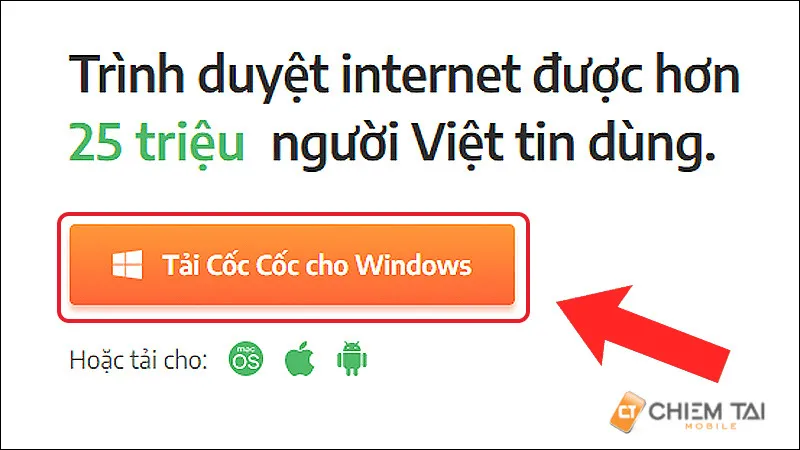 Các bước chi tiết cài đặt Cốc Cốc trên hệ điều hành Windows 11 và 10