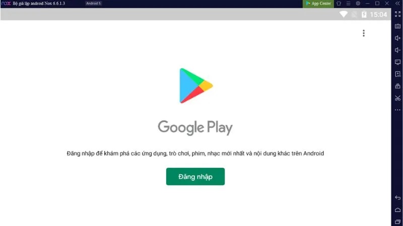 Giao diện đăng nhập tài khoản Google trên NoxPlayer, bước cần thiết để truy cập CH Play