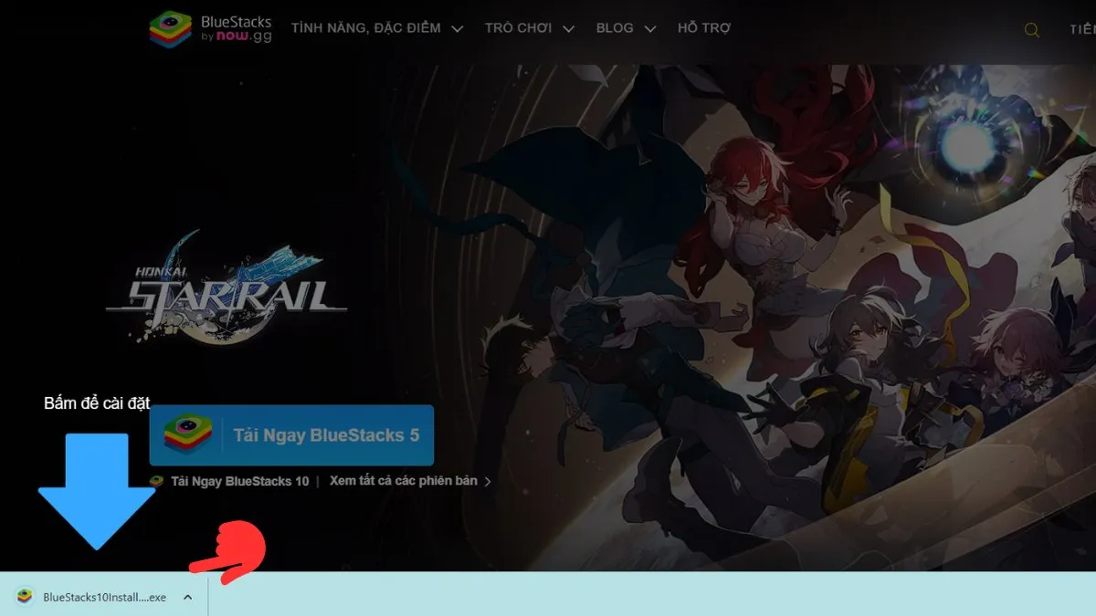 Màn hình cài đặt BlueStacks, bước chuẩn bị để tải MangaToon về máy tính