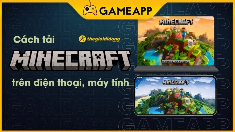 Màn hình giao diện tải game Minecraft chính thức trên máy tính