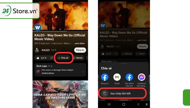 Sao chép đường liên kết video YouTube để chuyển đổi sang định dạng MP3 trên máy tính