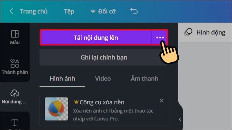 Tải nội dung cá nhân lên để sử dụng làm nguyên liệu cho hình nền máy tính