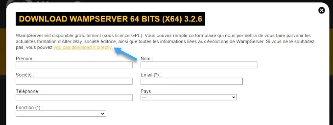 Tải Wamp trực tiếp từ liên kết