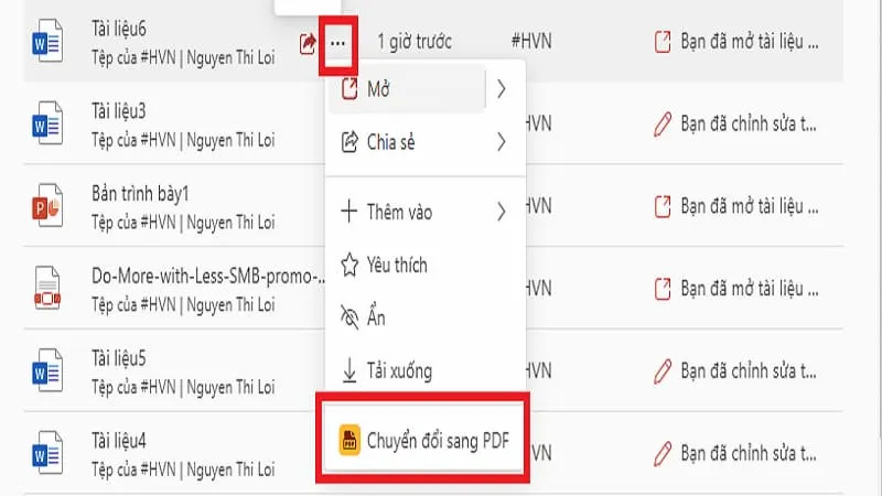 Thao tác chuyển đổi tệp Word sang định dạng PDF nhanh chóng