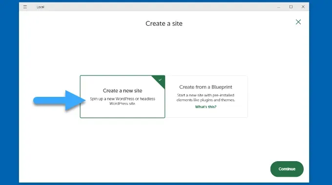 Tạo một trang web WordPress mới