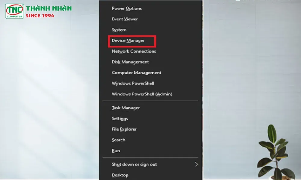 Mở Device Manager để kiểm soát chuột máy tính HP