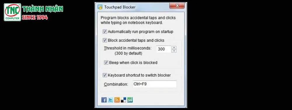 Dùng phần mềm Touchpad Blocker để quản lý chuột máy tính HP