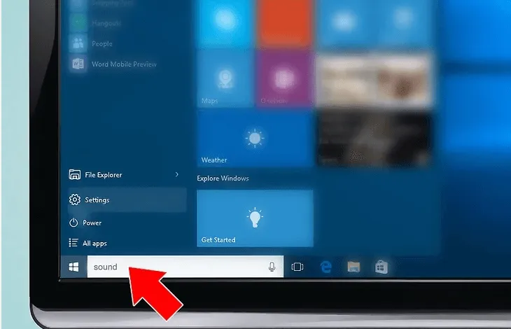 Giao diện hộp thoại Sound Settings trên hệ điều hành Windows