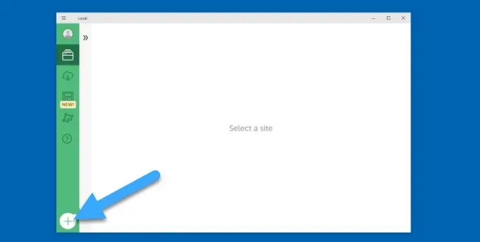 Thêm trang web cục bộ mới