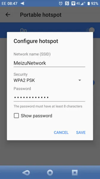 Nhấp vào Configure hotspot
