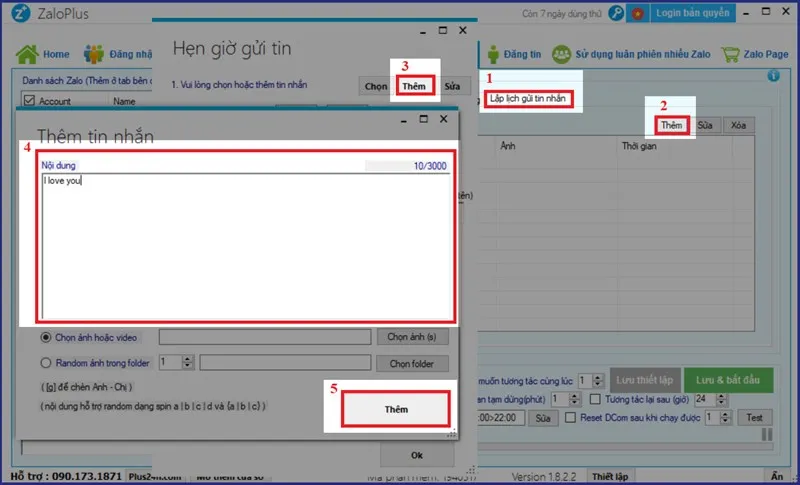 Tiến hành soạn tin nhắn hẹn giờ
