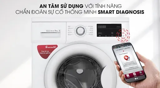 Tính năng Smart Diagnosis – Chẩn đoán thông minh của Máy Giặt LG 9kg FM1209N6W