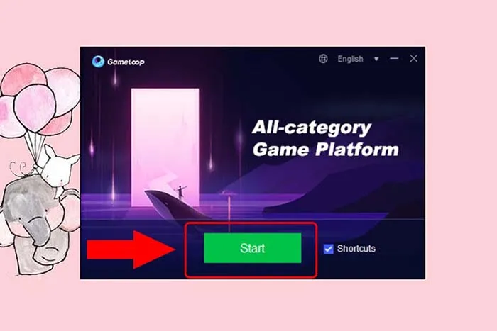 Khởi động GameLoop sau khi cài đặt thành công để bắt đầu tải và chơi PUBG Mobile
