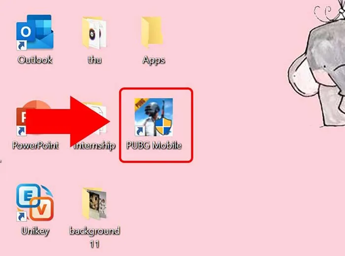 Biểu tượng PUBG Mobile trên giao diện GameLoop, sẵn sàng để khởi chạy và chơi trên máy tính