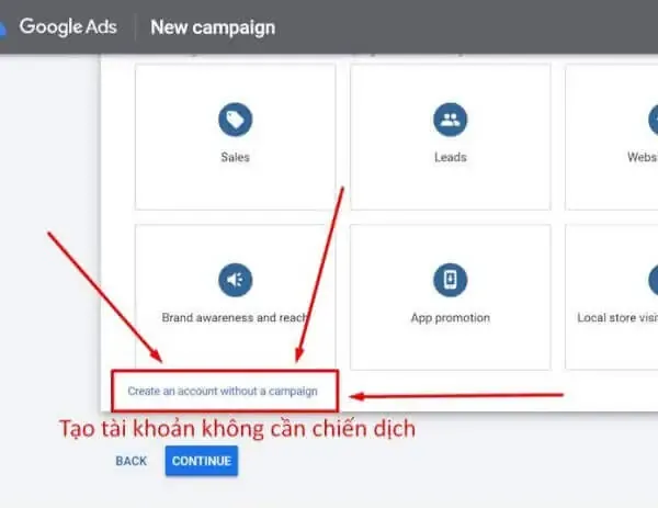 Hình ảnh minh họa giao diện tạo tài khoản Google Ads thứ ba