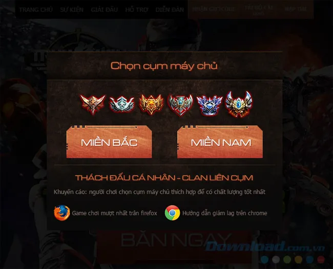 Lựa Chọn Máy Chủ Phù Hợp Với Khu Vực Giúp Tối Ưu Hóa Tốc Độ Khi Chơi Truy Kích Trên PC