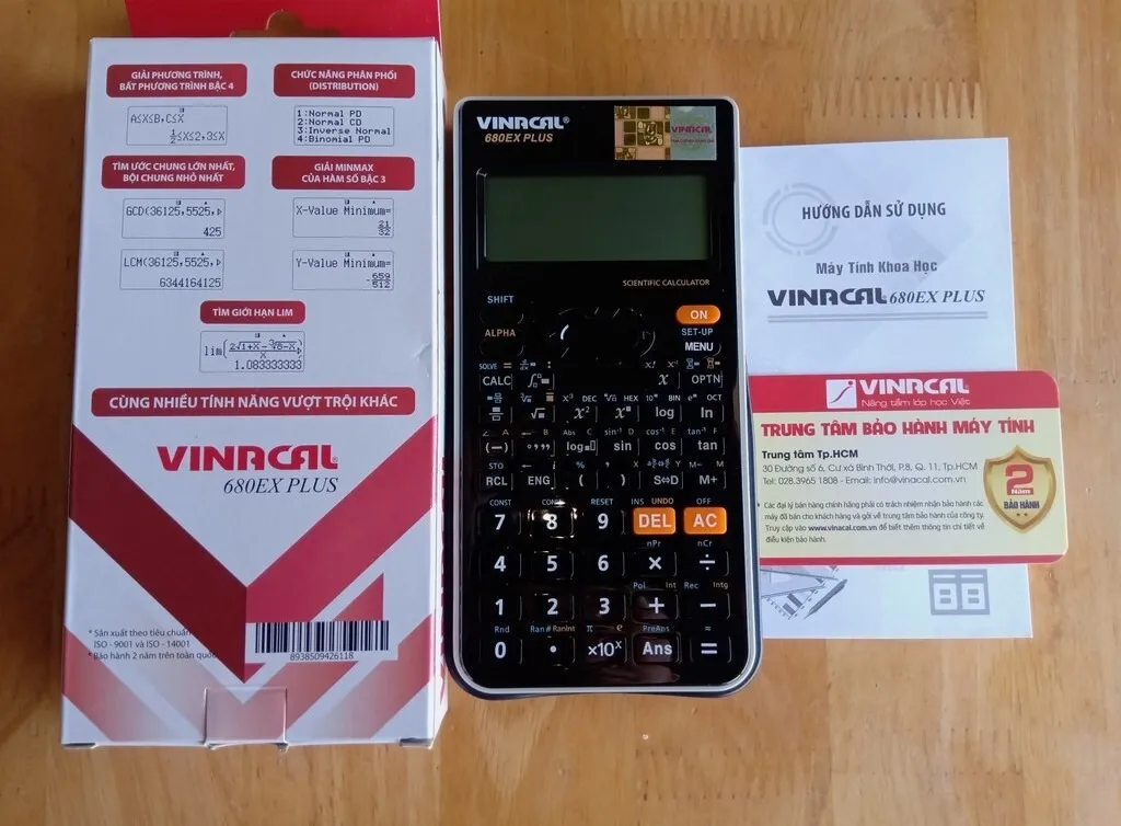 Mô tả chi tiết các phím chức năng trên máy tính Vinacal 680EX Plus hỗ trợ tính giới hạn