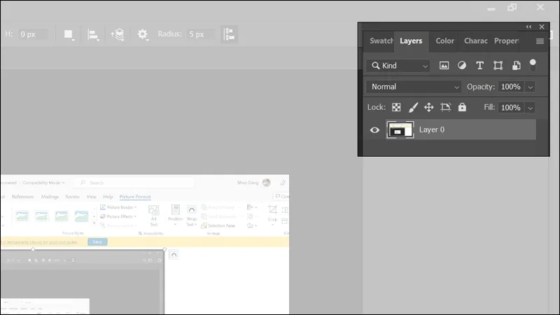 cách chụp ảnh màn hình bằng máy tính một vùng tùy chọn sử dụng chức năng Screen Clipping của Microsoft Word.