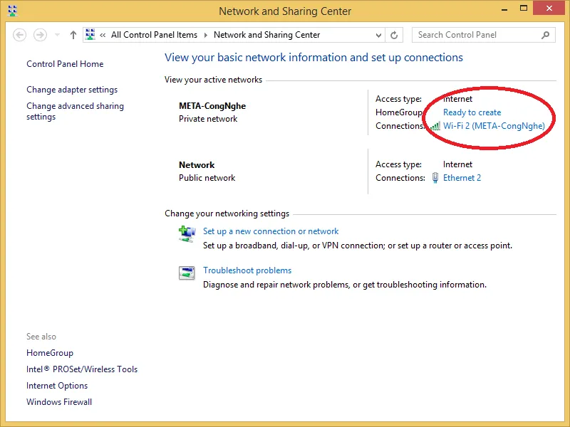 Xem mạng đang hoạt động