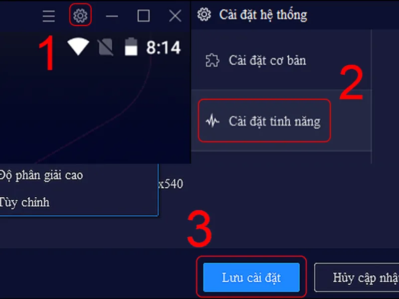 Giao diện cài đặt giả lập Android để tải ứng dụng Mi Home