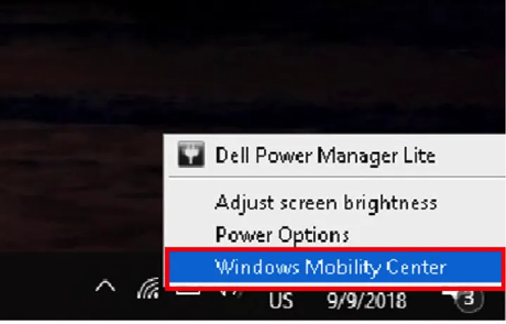 Truy cập Windows Mobility Center để chỉnh sửa độ sáng màn hình máy tính