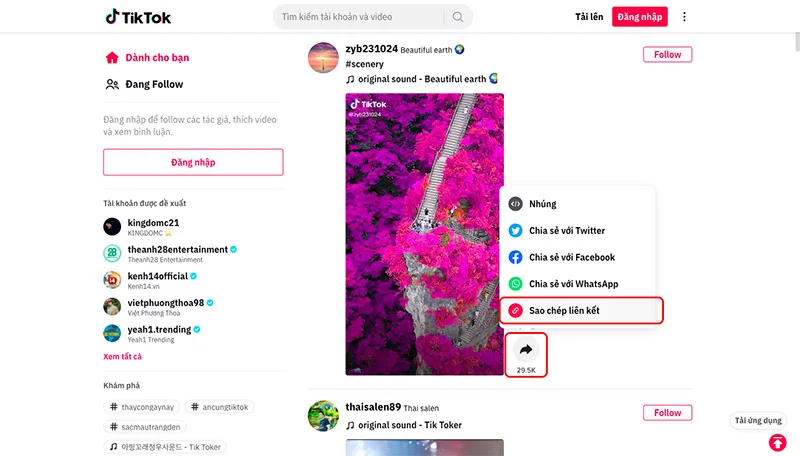 Tách nhạc từ video TikTok: Hướng dẫn sao chép liên kết video trên TikTok