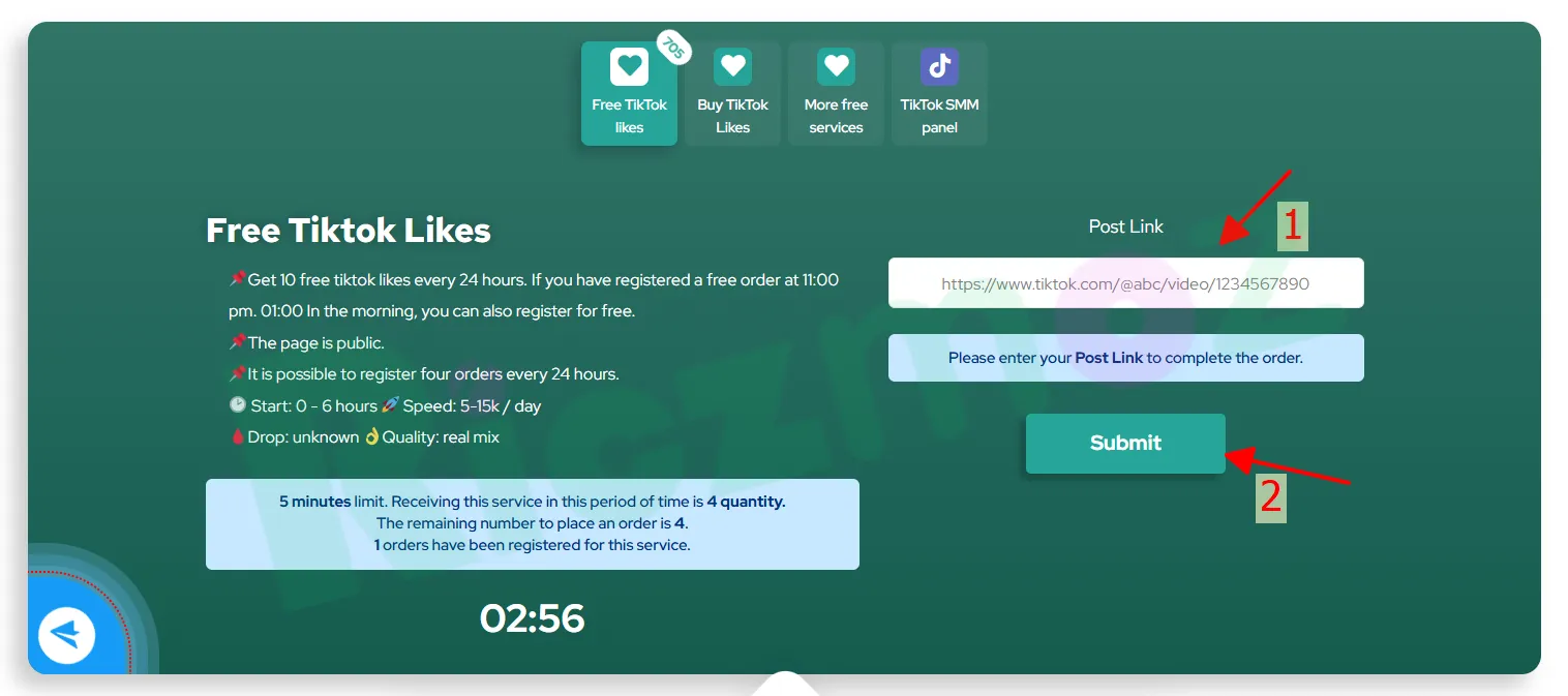 Web buff tim tik tok free