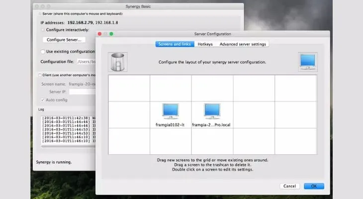 Synergy có thể chạy trên các hệ điều hành như: Windows, macOS và Linux để hỗ trợ cách nối 2 màn hình máy tính