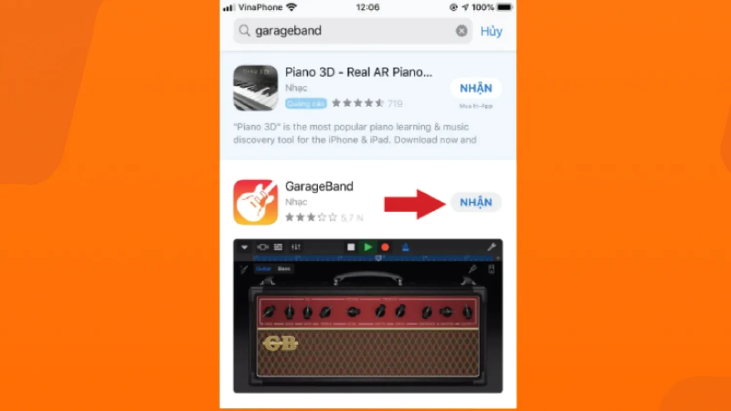 Tải ứng dụng GarageBand trên App Store để tạo nhạc chuông miễn phí.