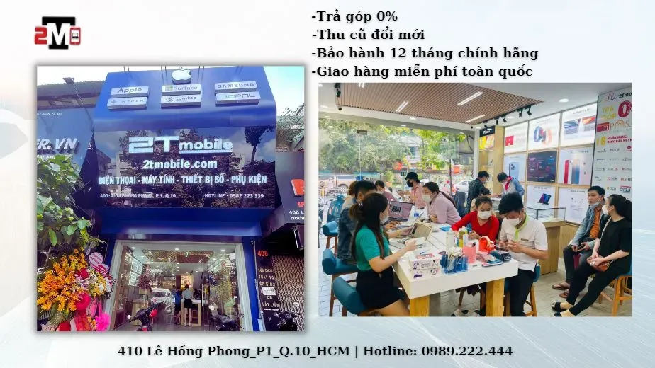 2T Mobile là một trong những địa chỉ cung cấp laptop và máy trạm cũ có uy tín tại TP.HCM