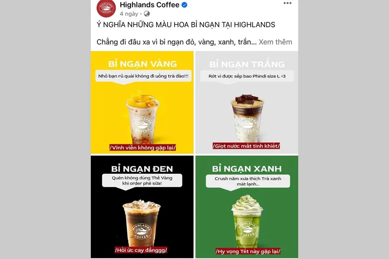 Thương hiệu Highlands cũng chơi lớn đu trend