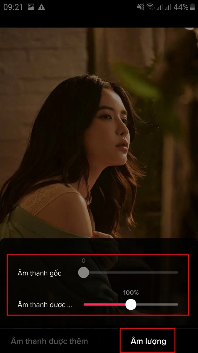 Điều chỉnh Âm lượng cho nhạc nền và âm thanh gốc