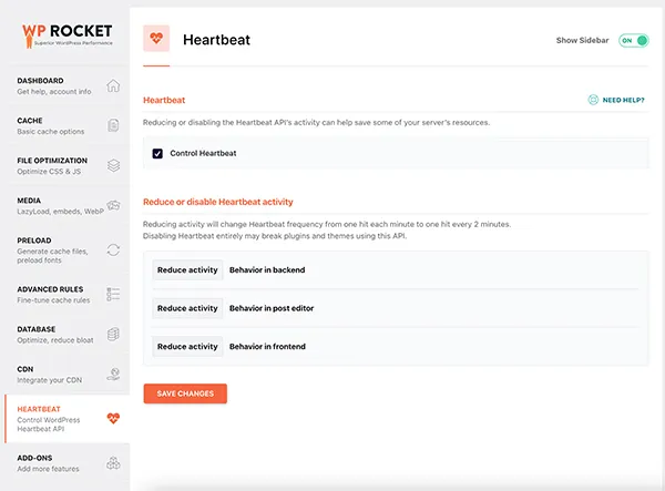 Chức năng tự động Heartbeat của WordPress cho phép kiểm soát tài nguyên