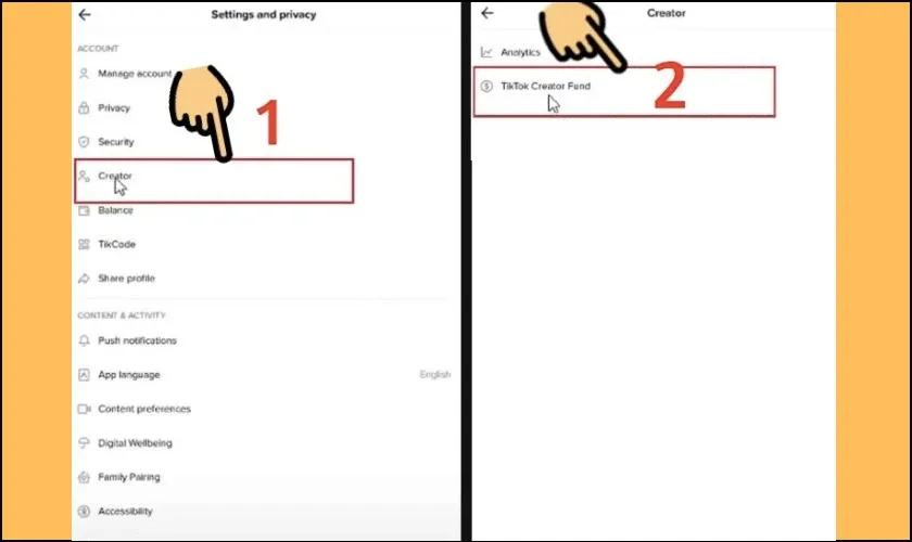 Chọn TikTok Creator Fund