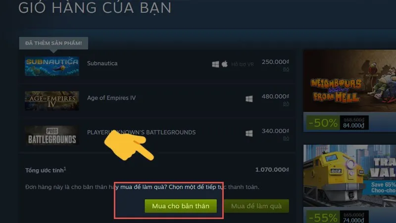 Chọn Mua cho bản thân