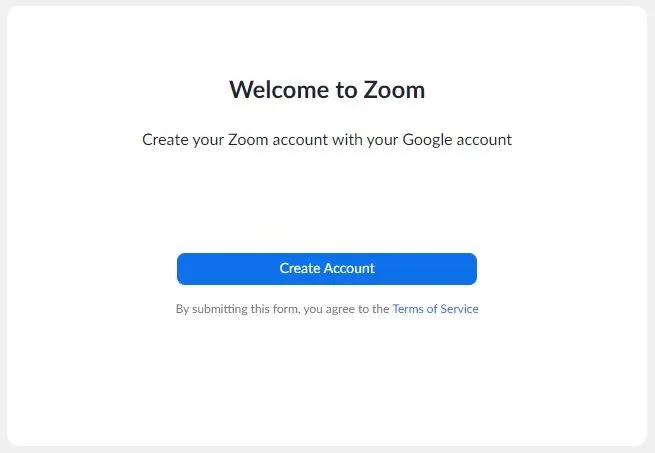 Màn hình xác nhận tạo tài khoản sau khi chọn đăng nhập bằng tài khoản Google