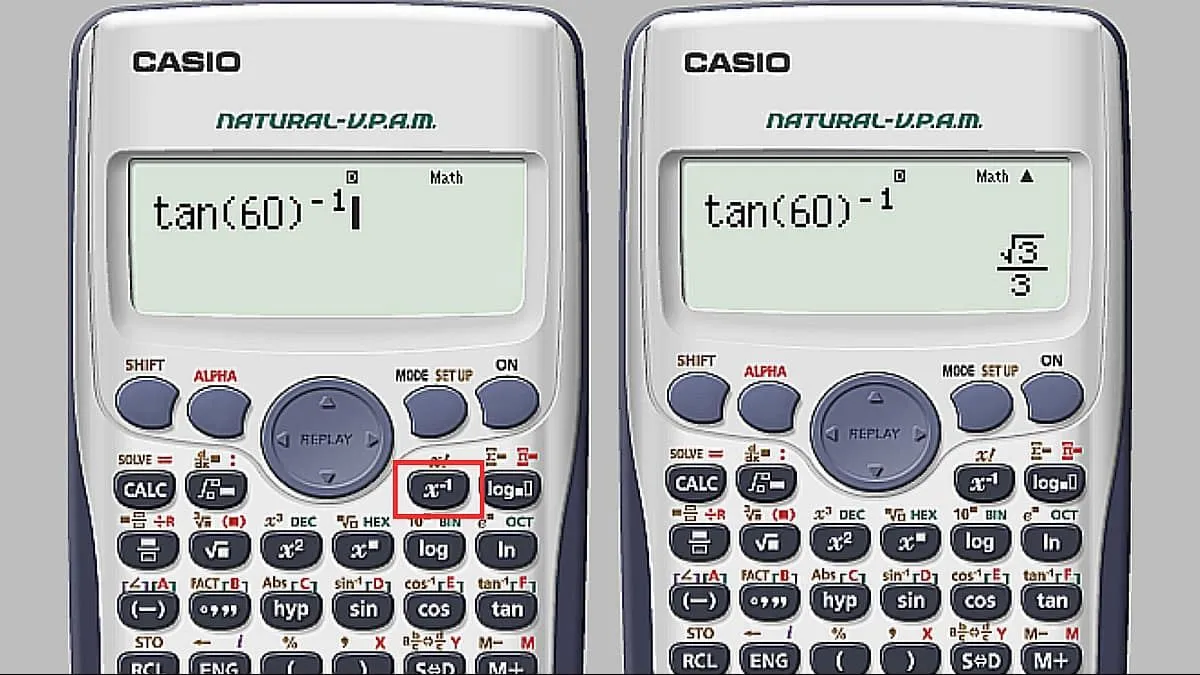 cách bấm cot trên máy tính casio 570