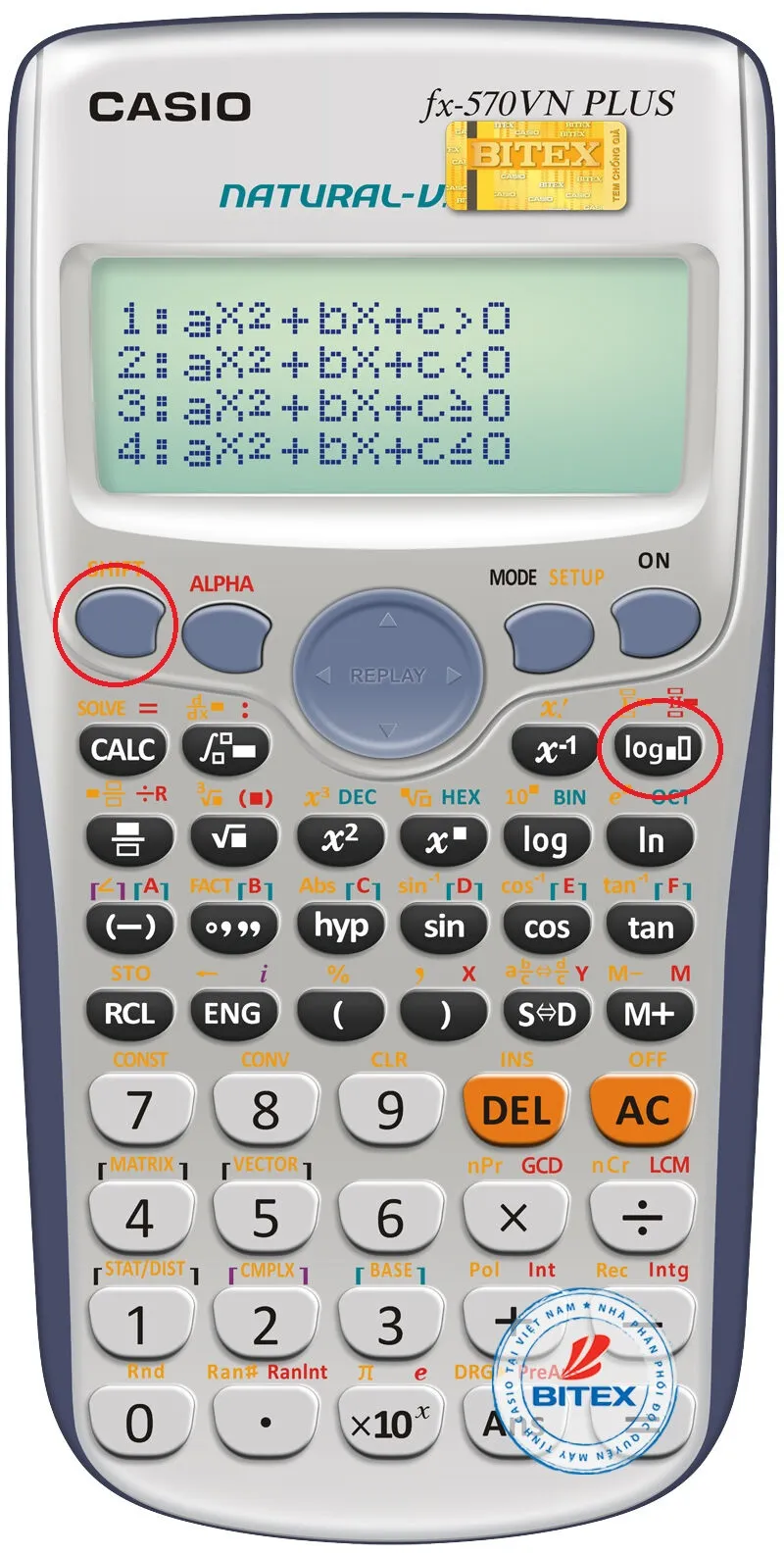 Cách bấm logarit trên máy tính fx 570vn plus - Nhập giá trị