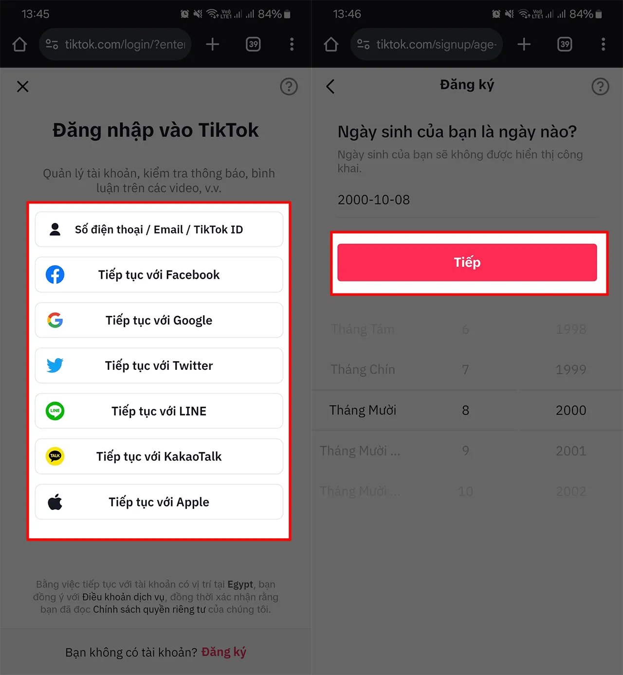 Cách Bình Luận Ảnh Trên TikTok: Đăng ký tài khoản TikTok mới