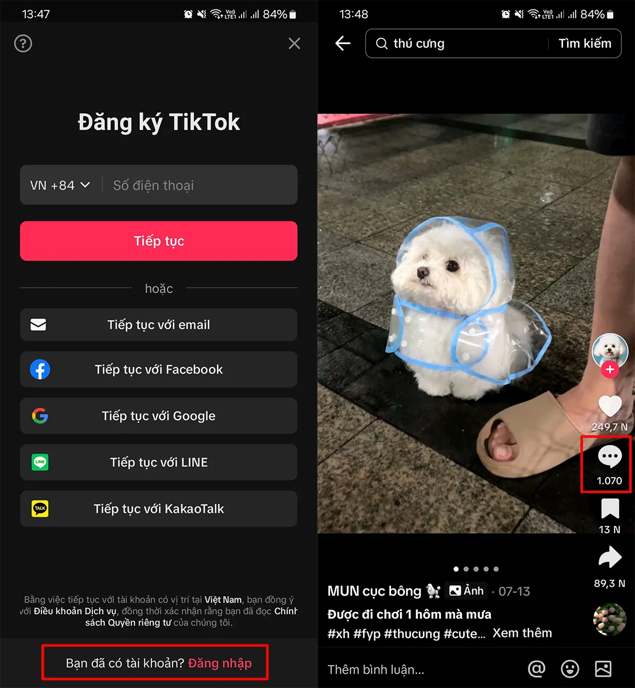 Cách Bình Luận Ảnh Trên TikTok: Đăng nhập và lướt TikTok